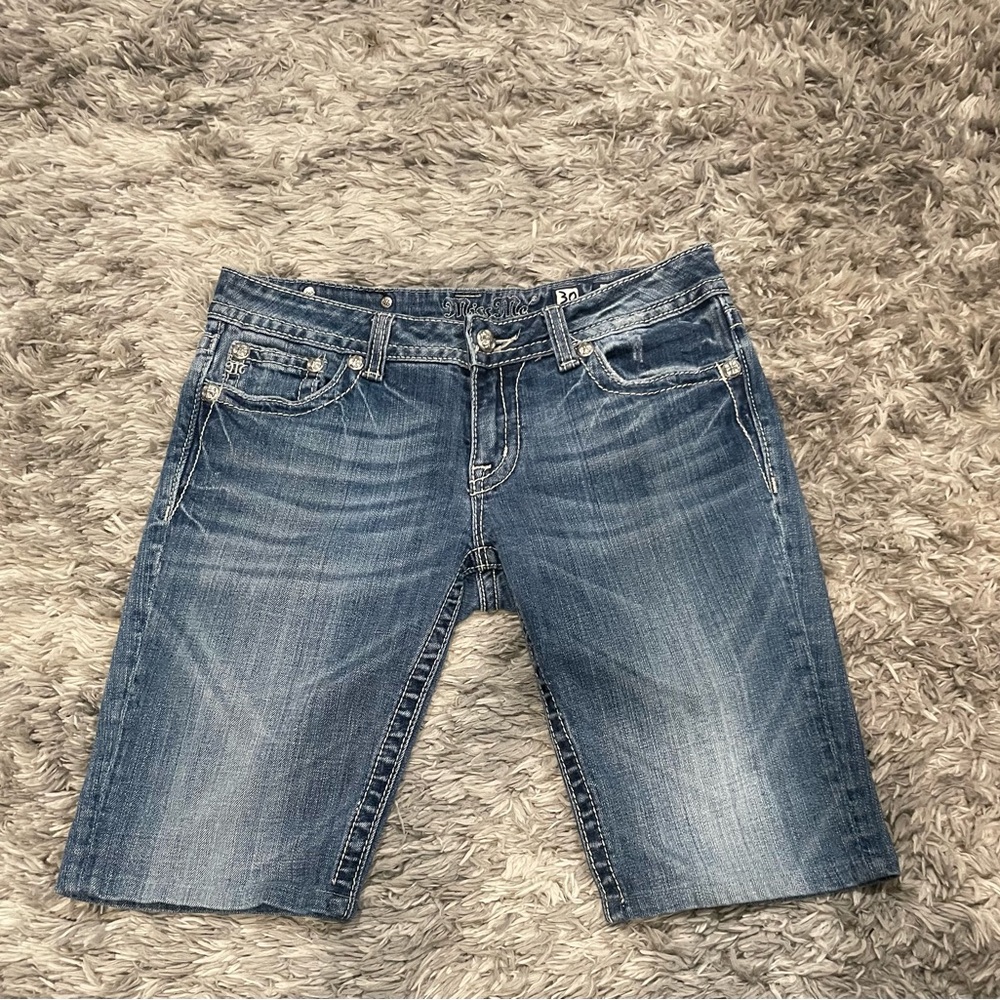 Miss Me Men's Classic Blue Denim Shorts